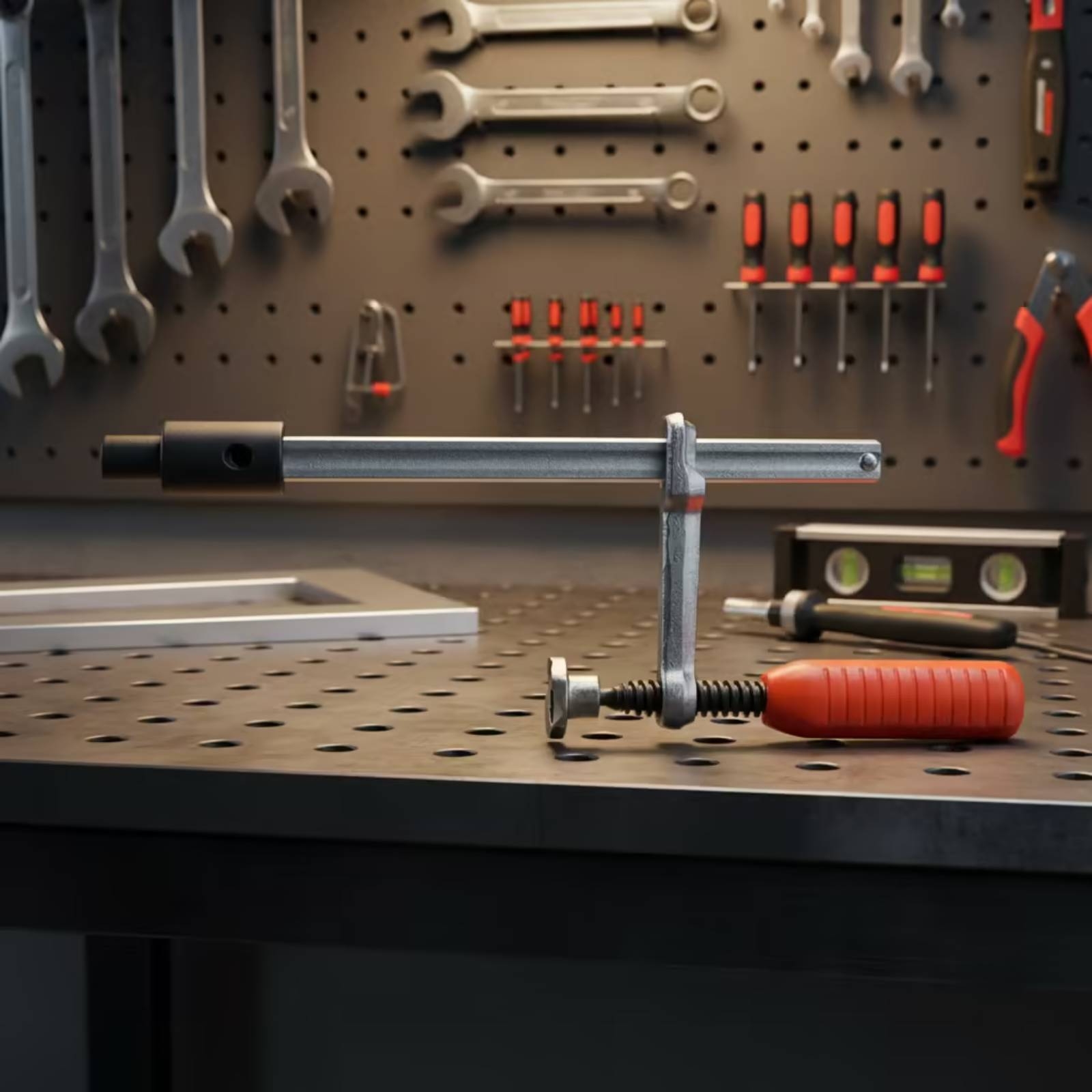 Tools For Fabrication Workshop - Metallbearbeitungs-Spannklammer, hochfeste Einsatzklammer mit T-Griff, robust,