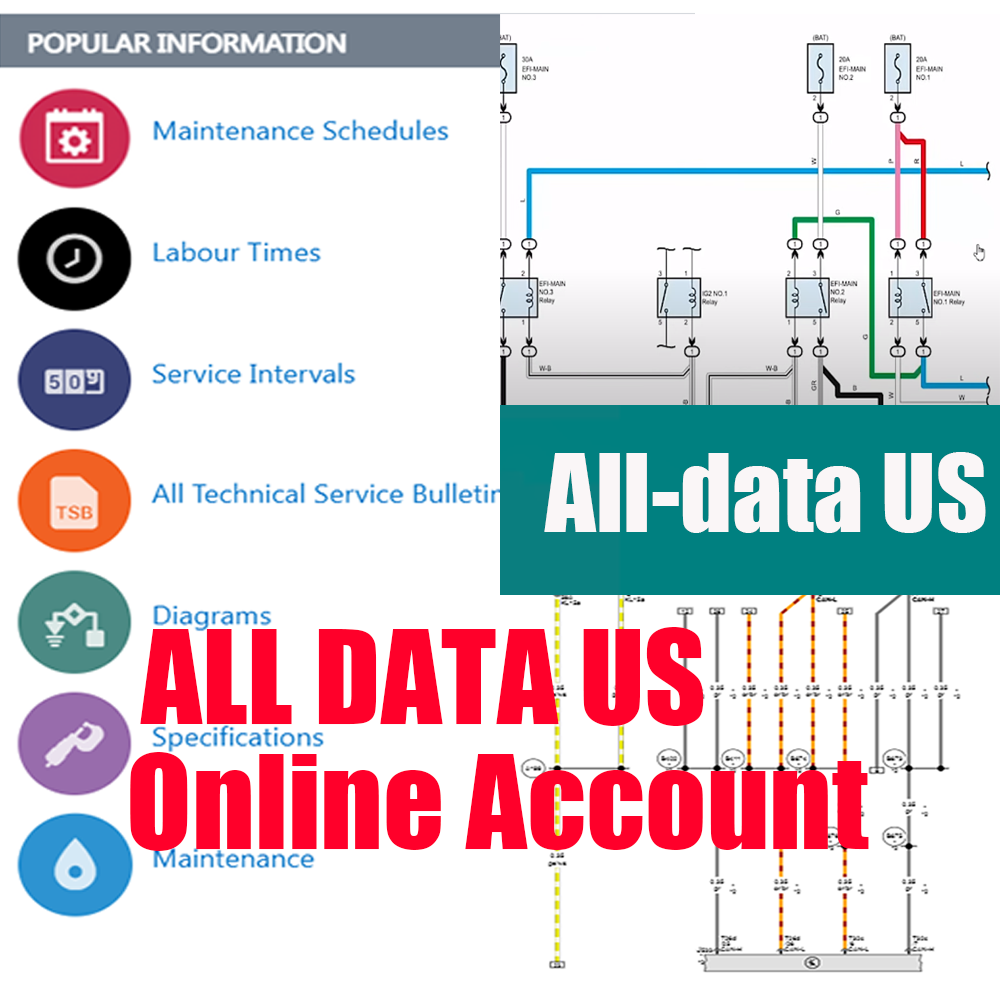 Workshop Tools Diagram - 2026 Online-Konto Alldata US Auto-Reparatursoftware All