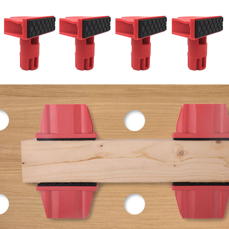 Tools For Woodworking Workshop - 4 Stück Kunststoff-Bankhunde, Holzbearbeitungs-Bankstopper mit 20