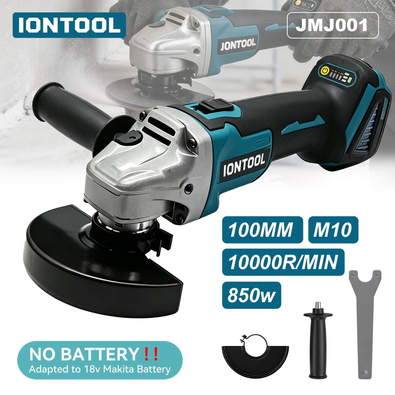 Tools For Fabrication Workshop - IONTOOL Akku-Winkelschleifer 850W 100mm Werkzeug für