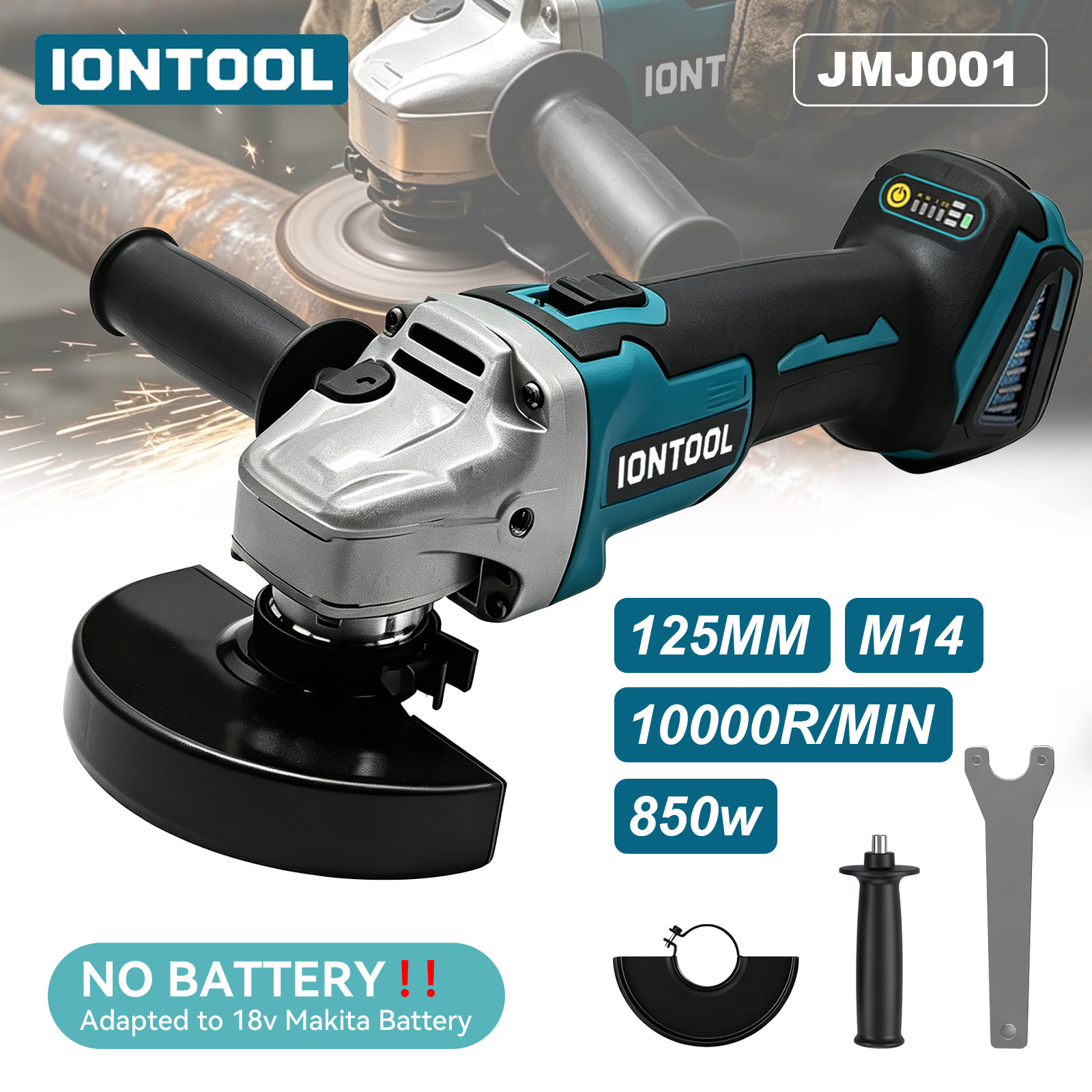 Tools For Fabrication Workshop - IONTOOL Akku-Winkelschleifer 850W 125mm Werkzeug für