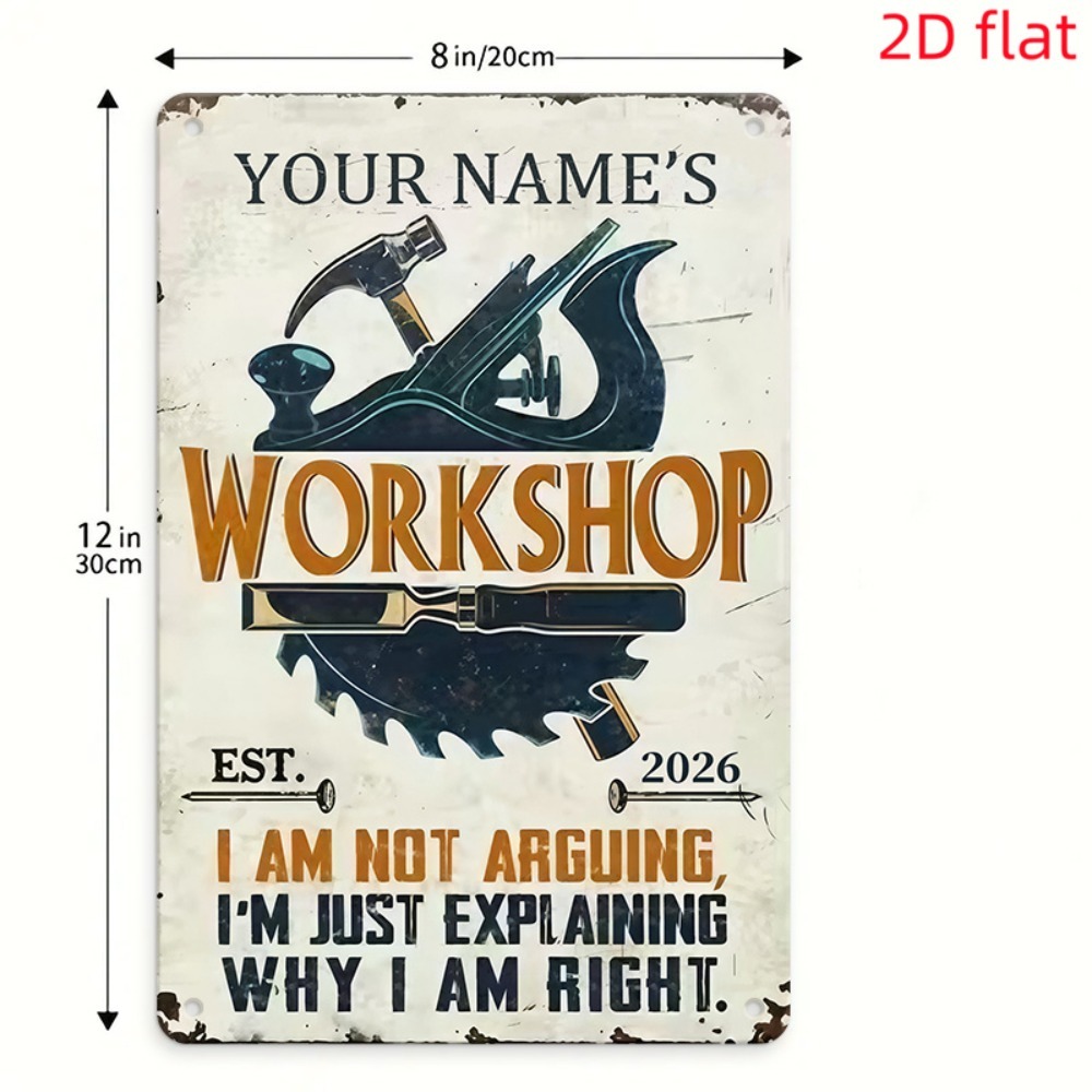 [2D Flach] 1 Stück individuell – Workshop Tools And Names Bewertung und Preis