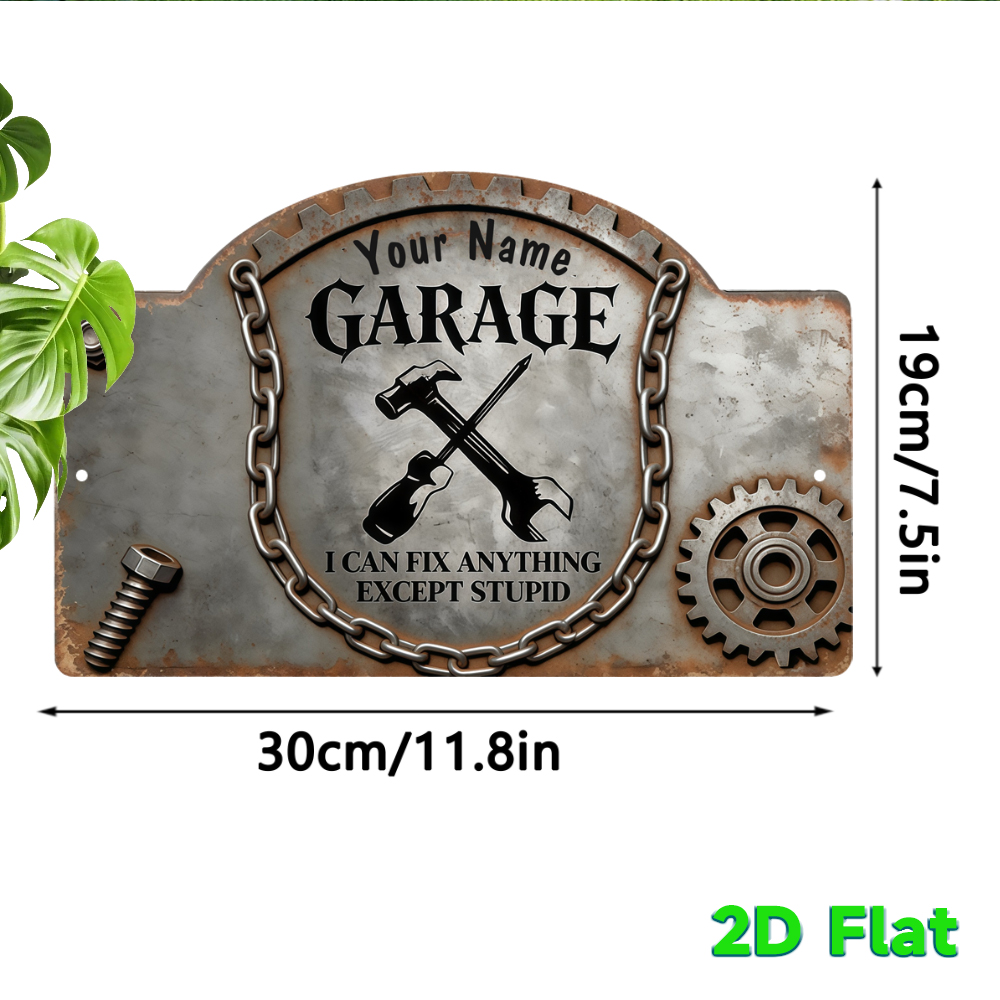 Personalisiertes Vintage-Garag – Workshop Tools And Names Bewertung und Preis