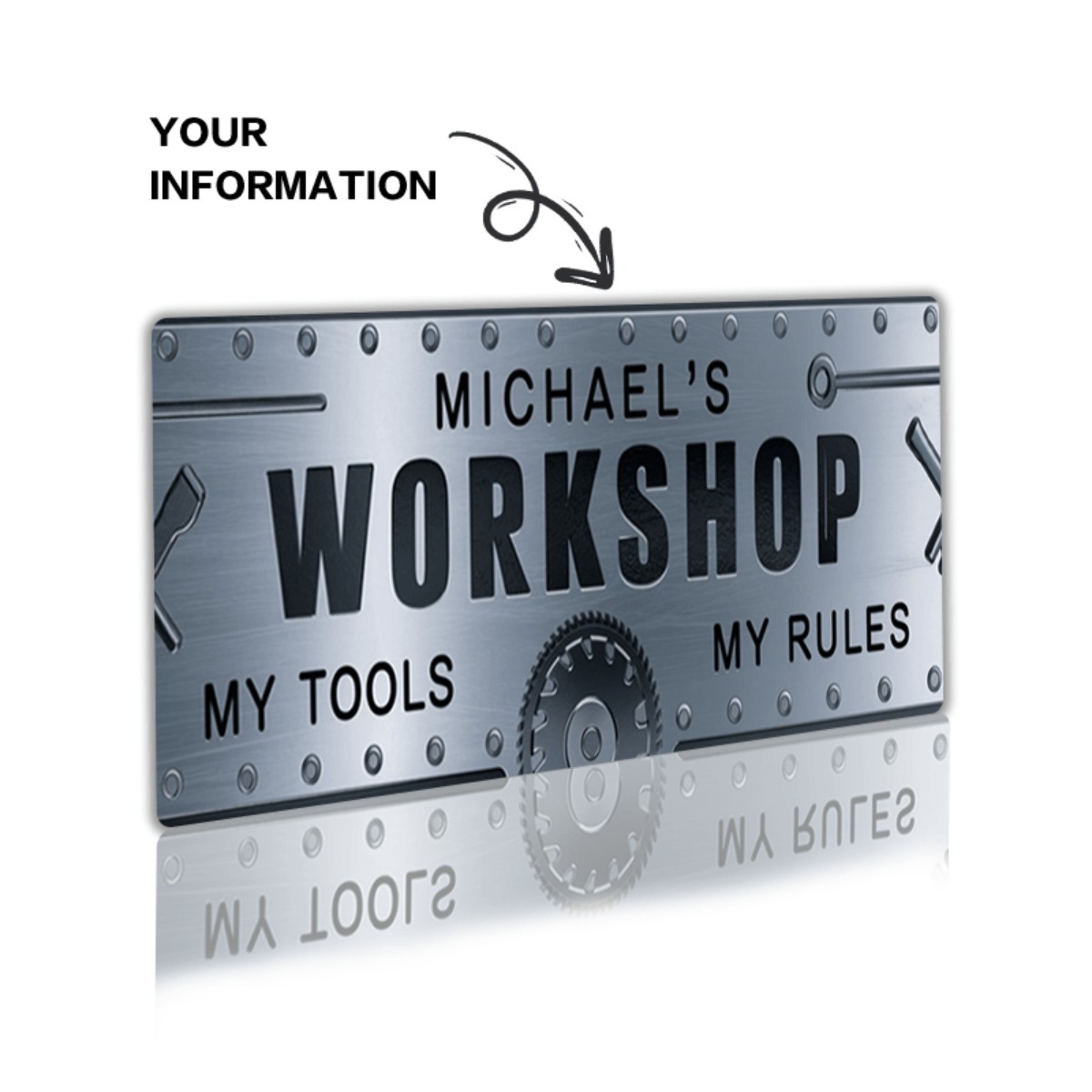 Personalisiertes Namens-Werkst – Workshop Tools And Names Bewertung und Preis