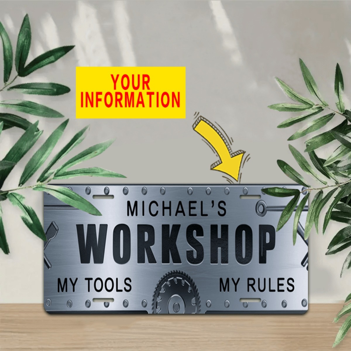 Personalisiertes Namens-Werkst – Workshop Tools And Names Bewertung und Preis